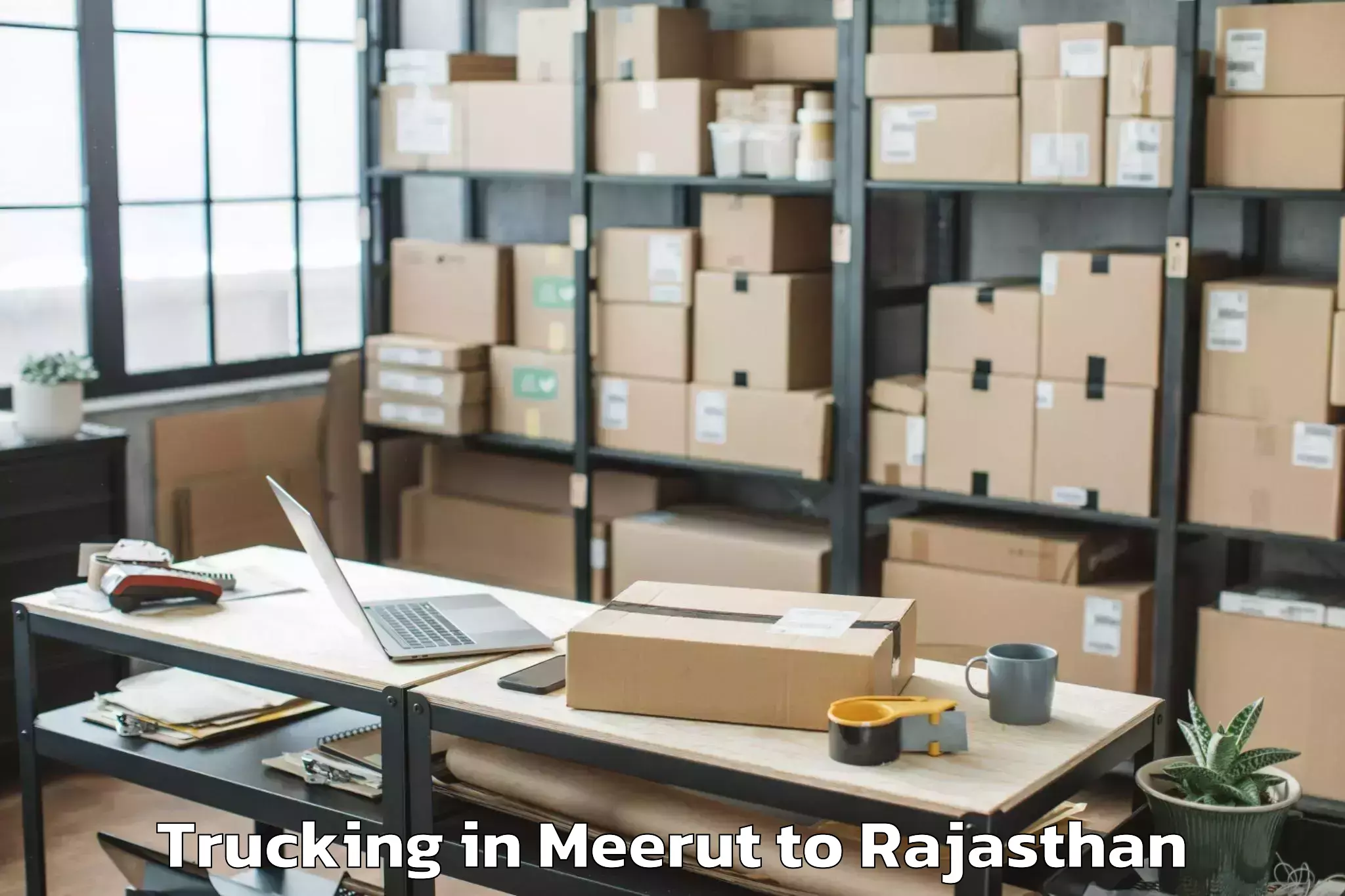 Easy Meerut to Gudha Malani Trucking Booking